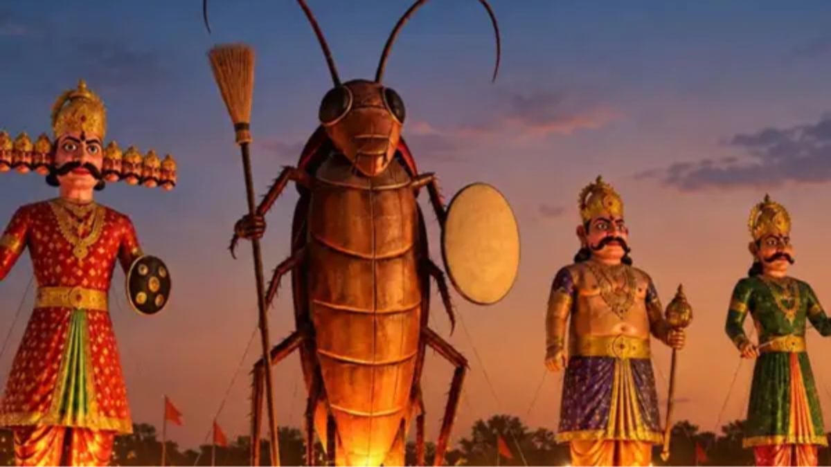 Delhi Ramleela Burns 30 Foot Cockroach Effigy in Pitampura: Is Protesting Gyanesh Kumar Seen as Fighting Modi?