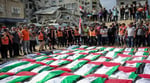 Israeli Genocide in Gaza Claims Over 70000 Lives as Palestinians Bury Remains of 105 People Recovered From Rubble