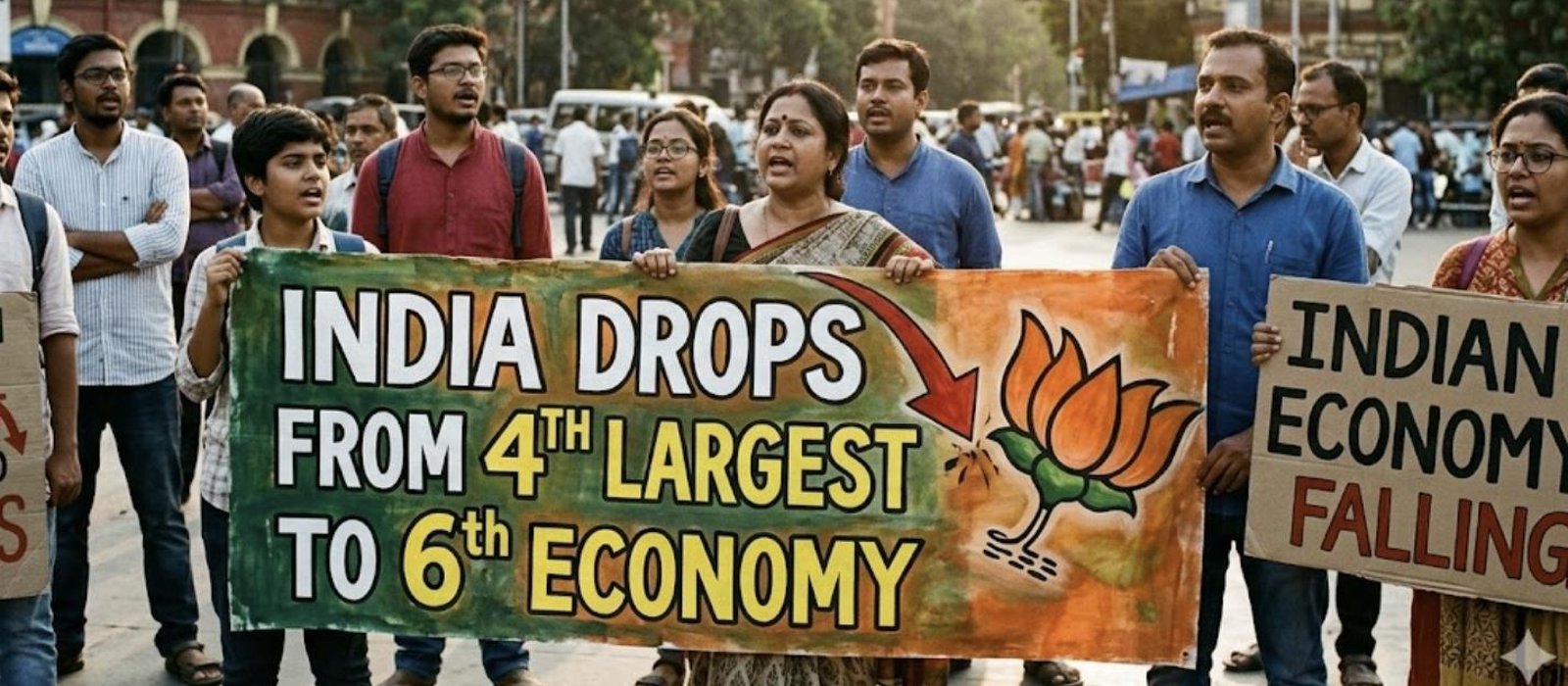 India No Longer 4th Largest Economy As It Drops To 6th Spot While Modi Failed To Regain Position But Kept Chanting 5 Trillion Economy Goal
