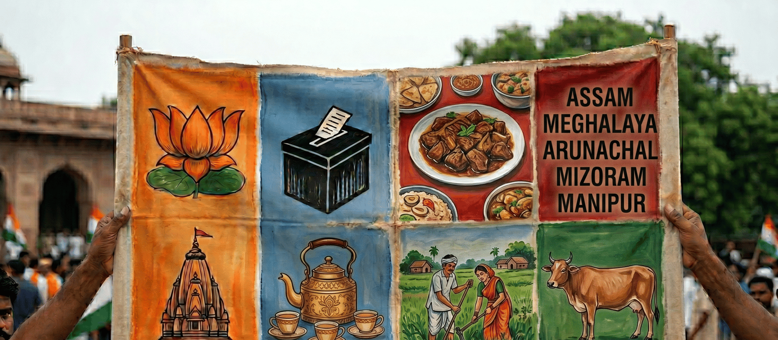 BJP Love Hindu or Love Vote. Beef Banned in UP and Haryana but Allowed in Assam and Goa