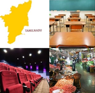 State government of Tamilnadu decides to reopen schools, colleges, theatres, amusement parks, wholesale and retail markets.