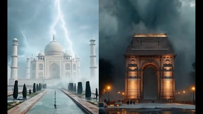 AI-Generated Video Shows Tsunami Hitting Taj Mahal, India Gate and Other Iconic Indian Monuments, Shocks Internet