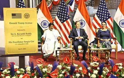 Trump Thanks Congress Governed Telangana After State Names Hyderabad Financial District Street As Donald Trump Avenue
