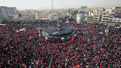 Iran Supreme Leader Khamenei Funeral Procession Begins In Tehran As Millions Gather