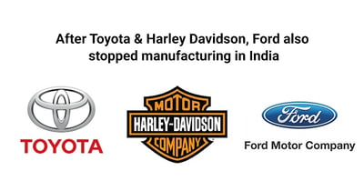 After Toyota, Harley Davidson Now Ford also stopped Manufacturing in India