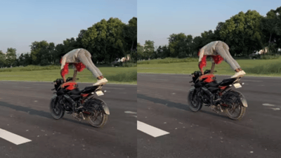Viral Video Shows Bihar Man Performing Push-ups on Moving Bike, Sparks Police Action